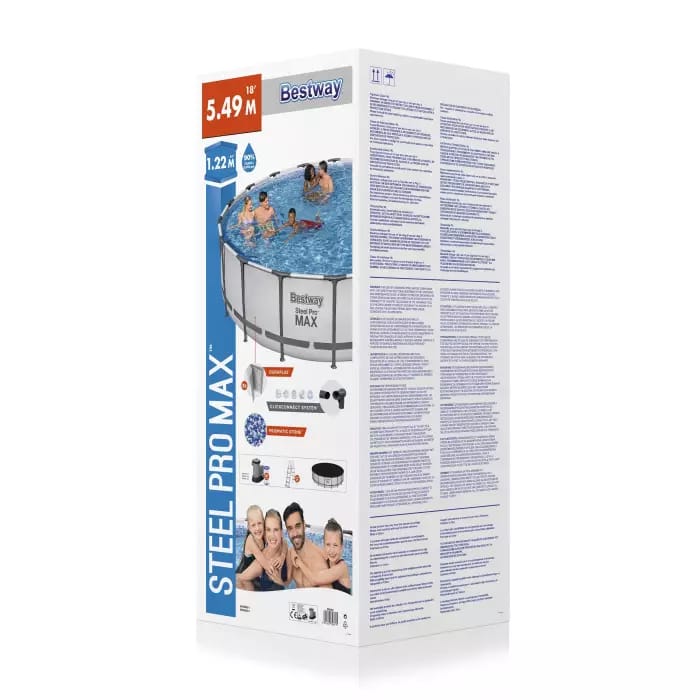 Каркасный бассейн Bestway 56462 BW, Steel Pro Max 549х122см, 23062л, фильтр-насос, лестница, тент фото 6